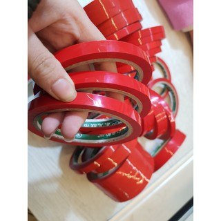 Combo 10 cuộn băng keo máy buộc đầu túi, máy quấn băng keo miệng túi