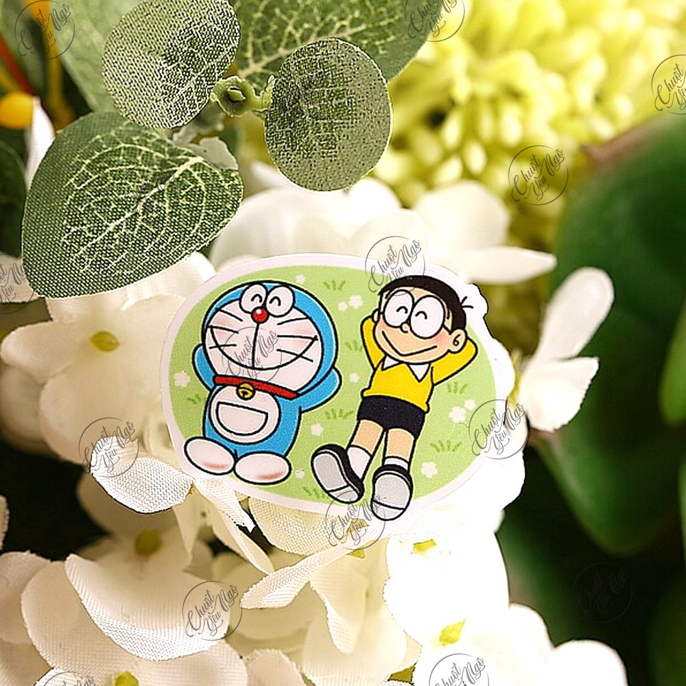 Sticker dễ thương hình dán decal chống nước chủ đề mèo máy Đô rê mon Doraemon Cute