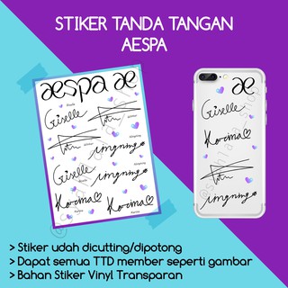 Miếng Dán Chữ Ký Aespa Độc Đáo