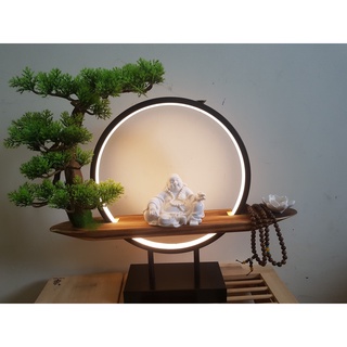 Bộ tượng phật di lặc 🎁freeship🎁 bộ tượng di lặc có vòng đèn led sáng
