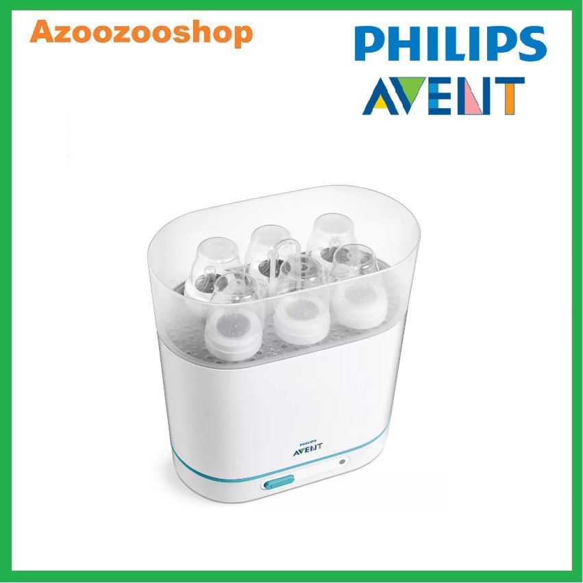 Máy tiệt trùng hơi nước 3 trong 1 Philips Avent SCF284/02, chứa được đến 6 bình sữa Philips Avent