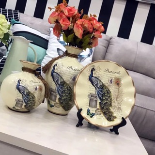 Set lọ hoa và hoa trang trí