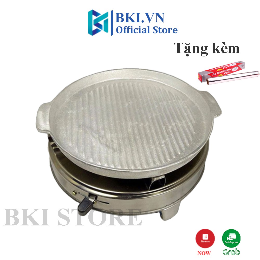 Bếp Nướng Cồn Kèm Chảo Gang,Vỉ Nướng Hứng Mỡ Và Kẹp Nướng ( Tặng Giấy Bạc ) - BEPCONCHAO