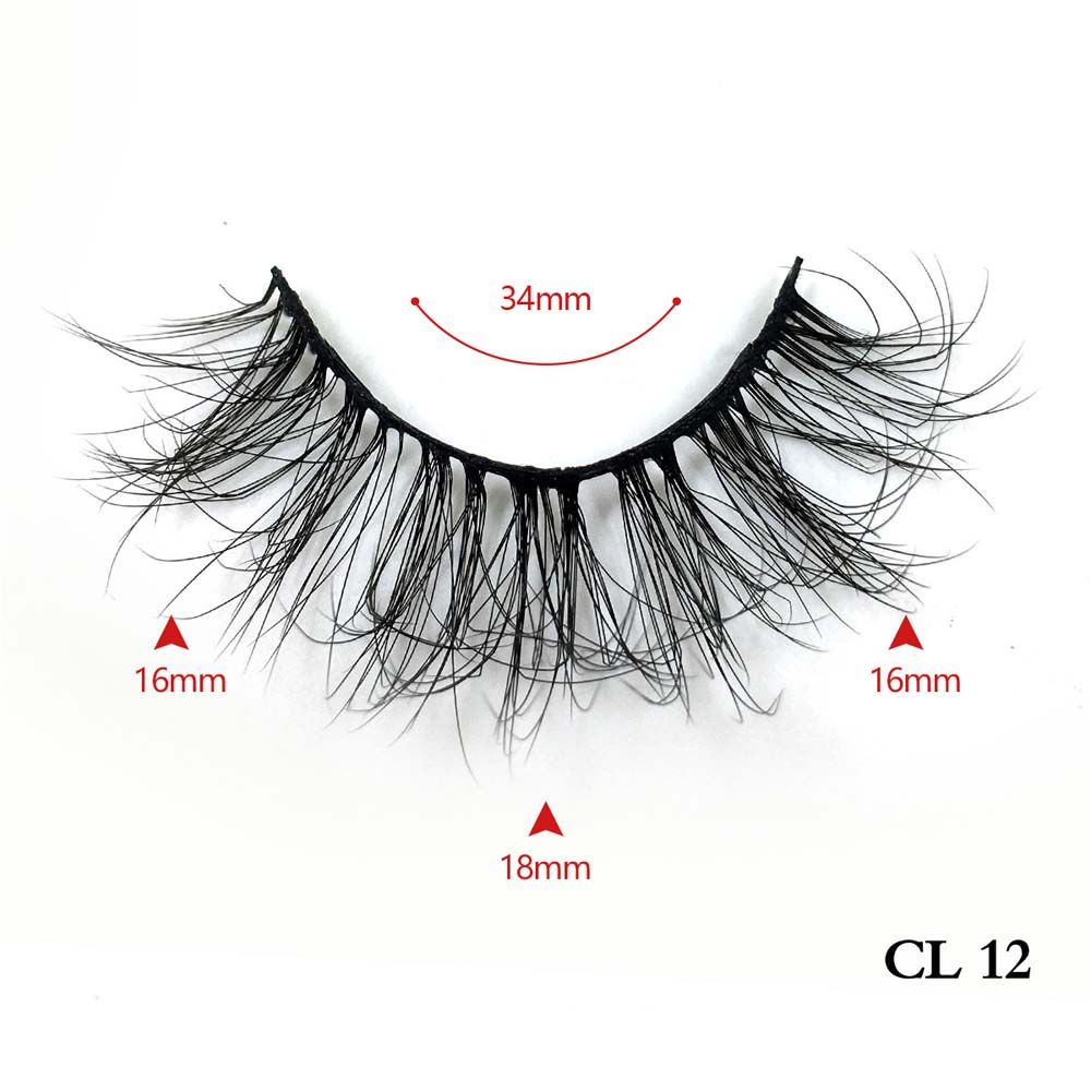 [Hàng mới về] 5 Cặp lông mi giả làm từ lông chồn giả dày dặn cho trang điểm