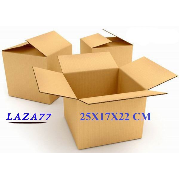 Thùng Carton 25x17x22 cm Bộ 20 Hộp carton (Giấy vàng)