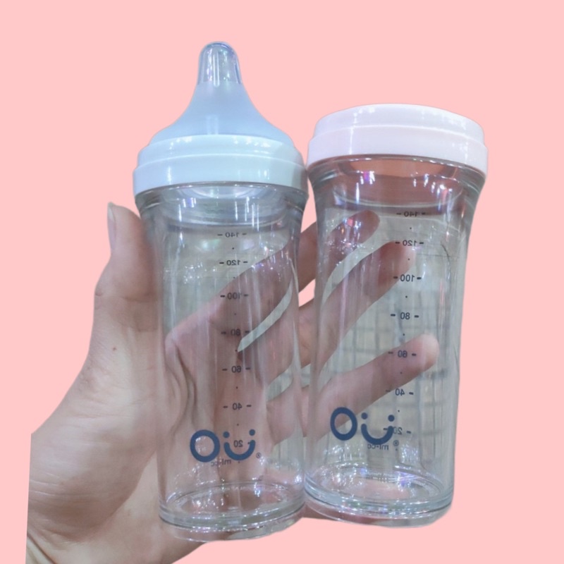 Bình sữa cho bé OU Wish Hàn Quốc 140ml, 260ml tặng kèm nắp trữ sữa silicon - SHOP MẸ MIN