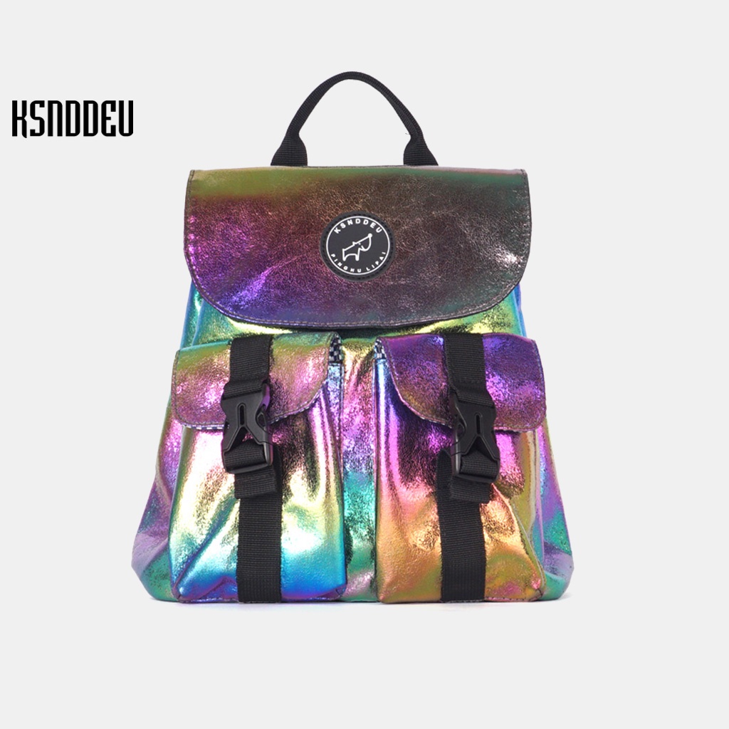 Ba lô dây rút Ksnddeu ánh cầu vồng dành cho nữ