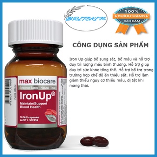 Viên Uống Bảo Vệ Sức Khỏe Bổ Máu & Bổ Sung Sắt Ironup Hộp 30 Viên