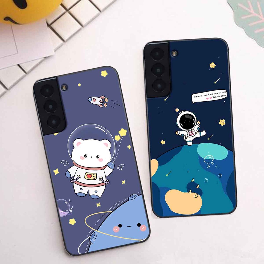 Ốp Samsung S21 / S21 Plus / S21+/ S21 FE in hình vũ trụ, phi hành gia bầu trời cute dễ thương