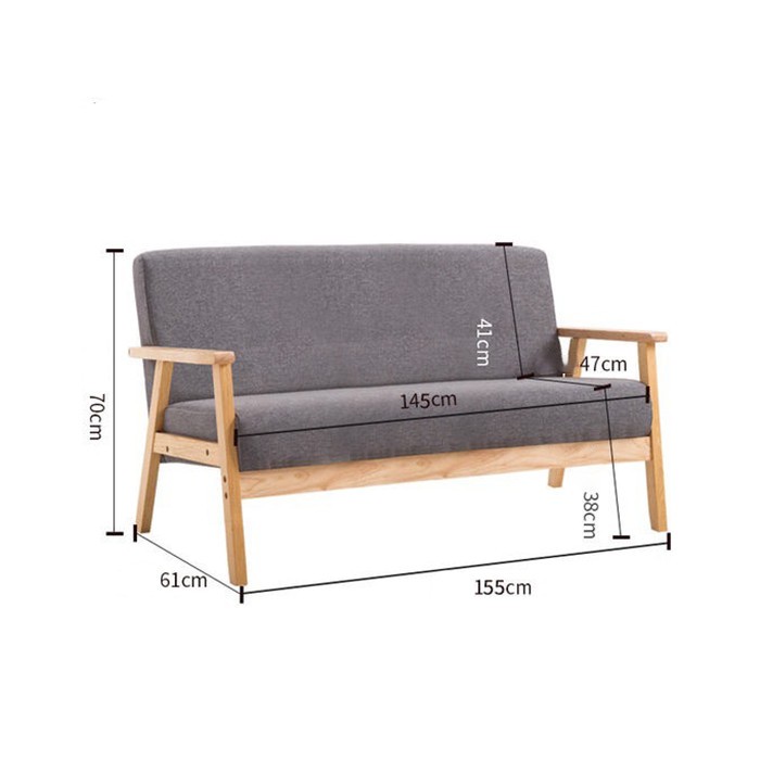 Ghế băng sofa nỉ đơn giản, Ghế sofa m6 GSF003 Nội Thất Decor T&T