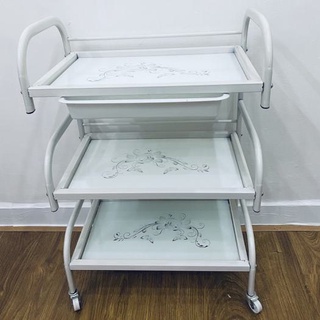 KỆ SẮT SPA CHÂN SƠN TĨNH ĐIỆN ĐƯỢC GẤP GỌN MẶT KÍNH