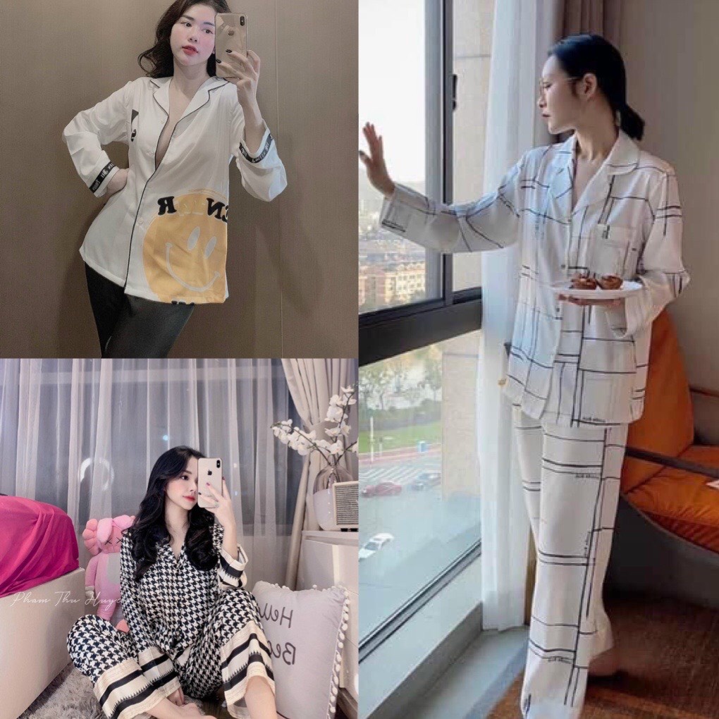 Đồ bộ mặc nhà phong cách quảng châu- Chất liệu latin gấm xướt