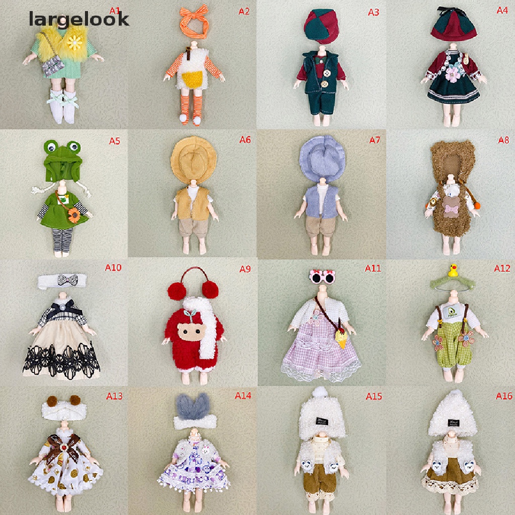 Bộ Đồng Phục Thời Trang Dành Cho Búp Bê 16-17cm Ob11 1 / 8 Bjd ♨Nóng Bỏng