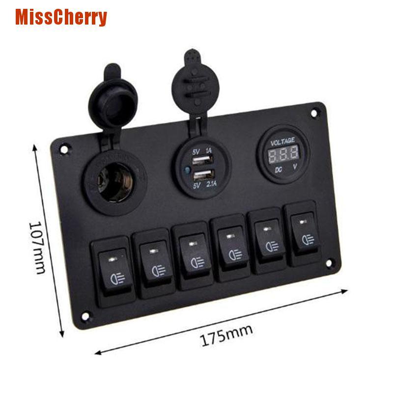 Bảng Điều Khiển Đèn Led 6 Chân Cho Xe Hơi / Tàu Thuyền / Xe Tải