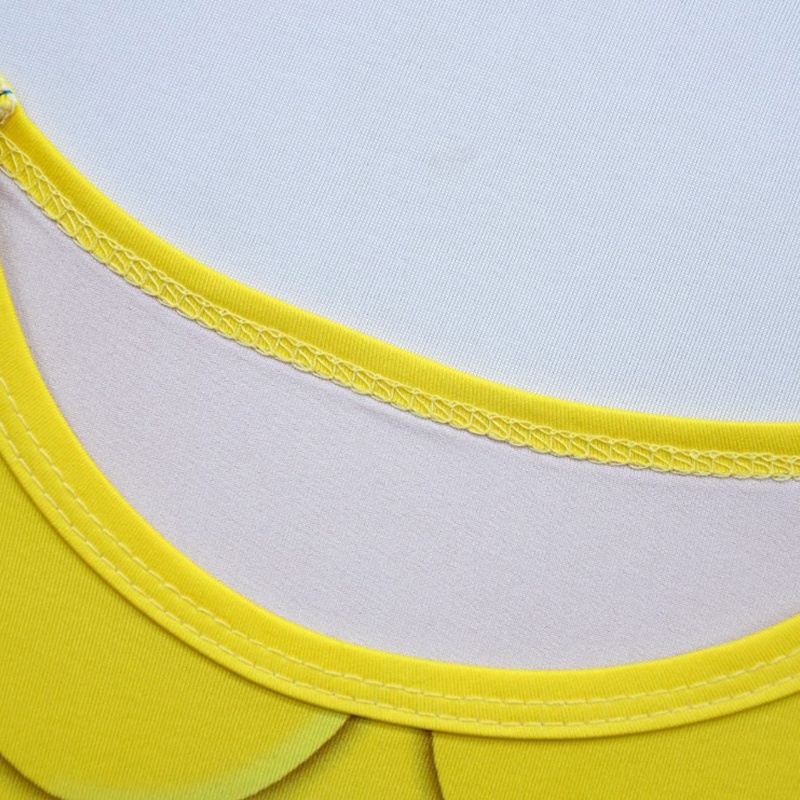 New Squid Game Robot Doll Star Cosplay Dresses Scary Yellow Little Girl Kids Short Sleeve Halloween Costume On Sale