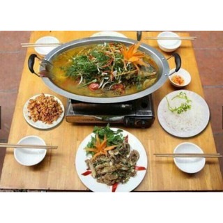 Khay lẩu cá chép om dưa