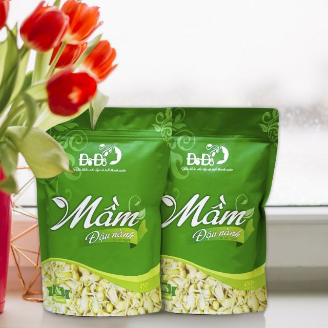 Mầm đậu nành ĐÔ ĐÔ gói 450g (mua từ 3 gói tặng bình siêu xinh)