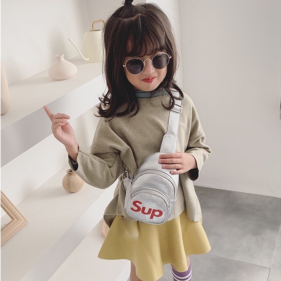 Túi đeo vai cho bé trai bé gái đeo chéo phong cách thời trang da PU cao cấp ( Túi SUP-WX696 )