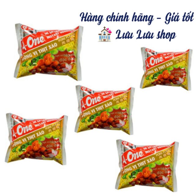 Mì ăn liền A- one thịt xào , bò, lẩu thái, ớt xanh