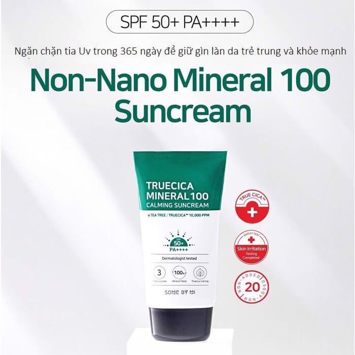 Kem chống nắng Some By Mi Trucica Mineral 100 Calming Suncream SPF50+/PA+++ 50ml