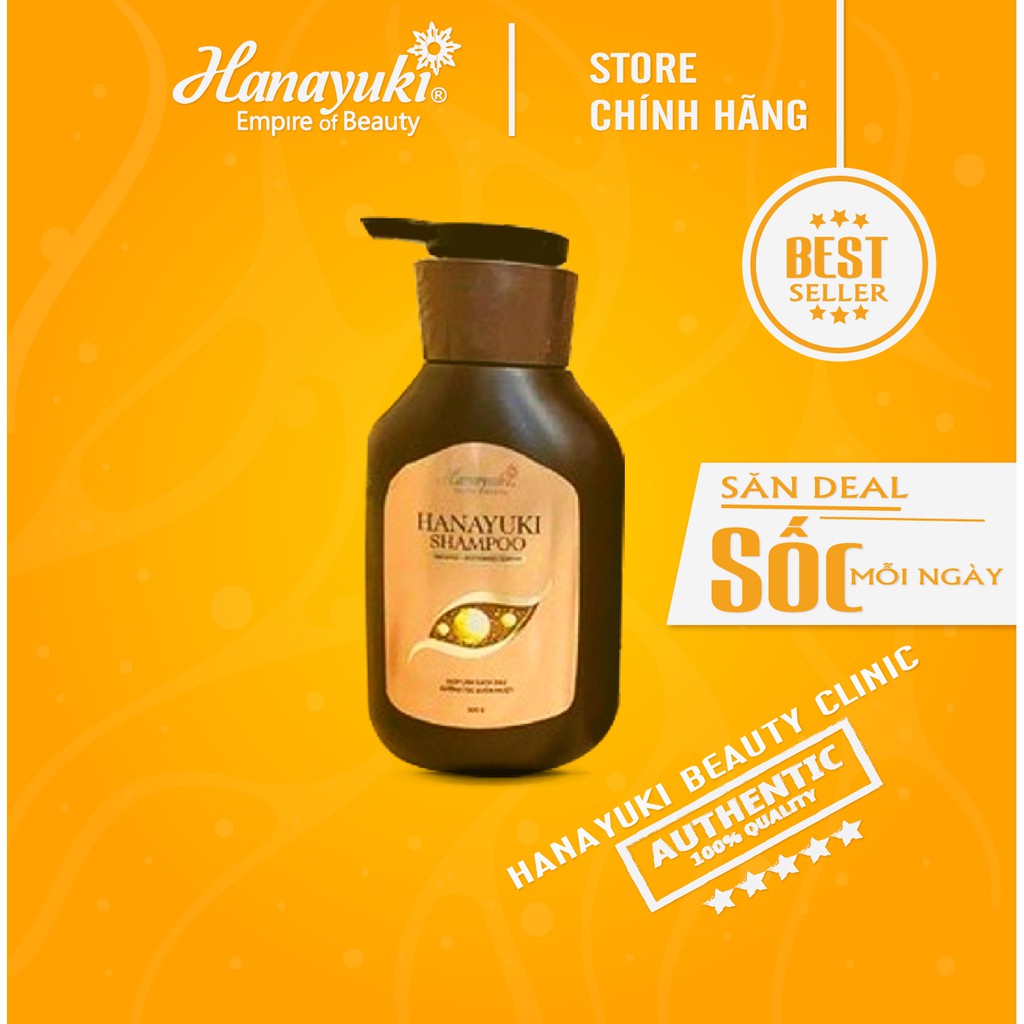 [SALE SHOCK] Dầu Gội Xả Hanayuki Shampoo Dưỡng Tóc Suông Mượt, Sạch Gàu Đen tóc Phục Hồi - CHÍNH HÃNG 100%