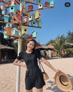 Đầm tay bo basic