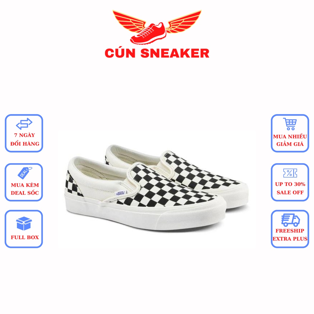 Giày 𝗩𝗮𝗻𝘀 Caro thể thao nam nữ 🌸 Giày lười slip on 𝗩𝗮𝗻𝘀 Caro nam nữ Full Box