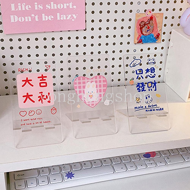 Giá Đỡ Điện Thoại/Máy Tính Bảng Bằng acrylic Hình Thỏ / Gấu Hoạt Hình Dễ Thương Sáng Tạo