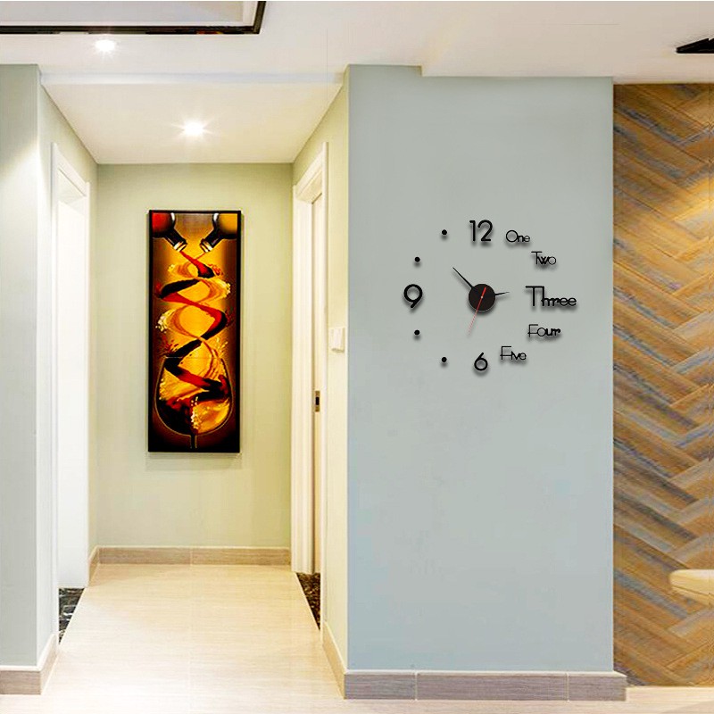 Đồng hồ dán tường 3d