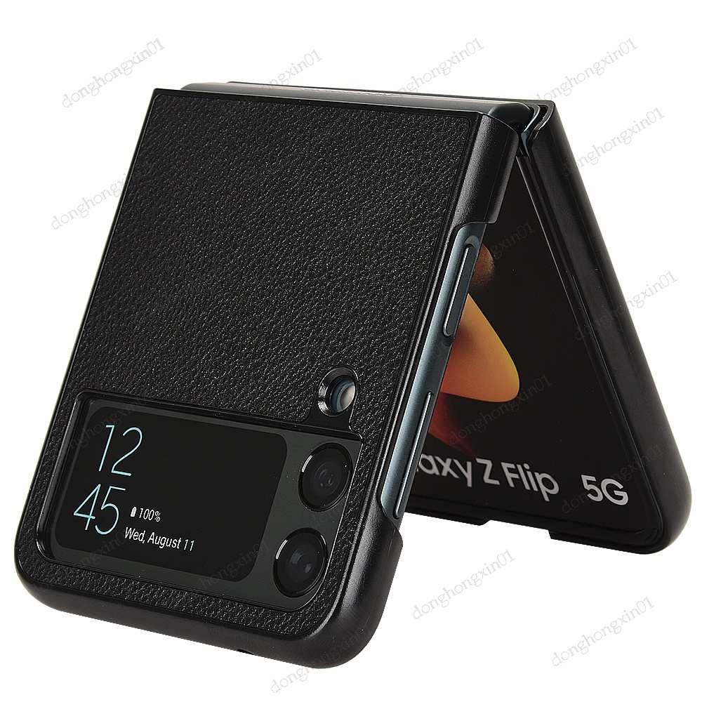 Ốp Điện Thoại Da PU Gập Gọn Chống Va Đập Có Ngăn Đựng Thẻ Cho Samsung Galaxy Z Flip4 Flip 4
