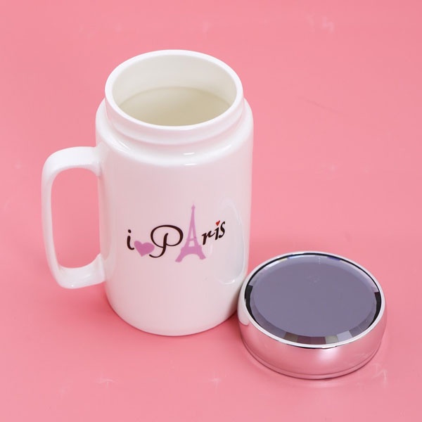 Ly Sứ Cốc Sứ Giữ Nhiệt Cao Cấp Nắp Gương Eo (Nhiều mẫu)