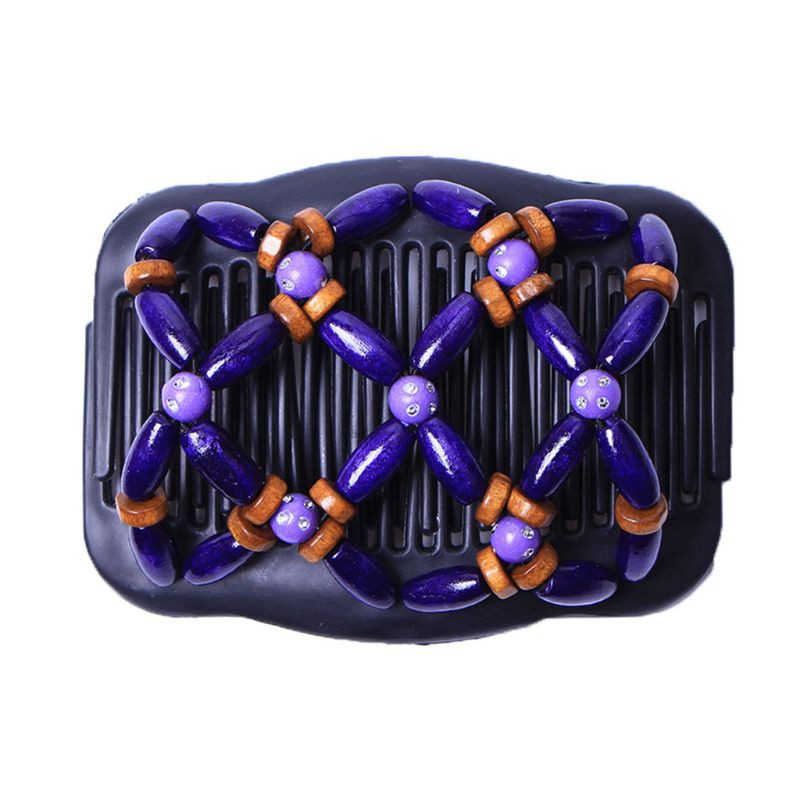 Kẹp tóc răng lược dày phối cườm cổ điển cho nữ