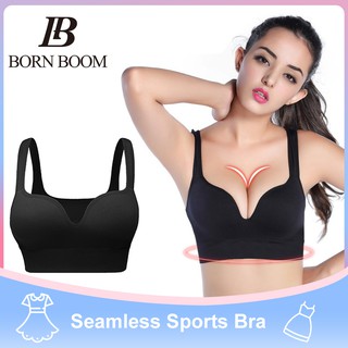 BornBoom Áo ngực liền mạch Siêu mỏng Bralette sexy phụ nữ Dây áo lót miễn phí Áo lót ngủ đêm Sexy sâu cổ V Áo ngực đàn hồi cao Áo lót thể thao Áo ngực thể thao chạy thể dục thể thao
