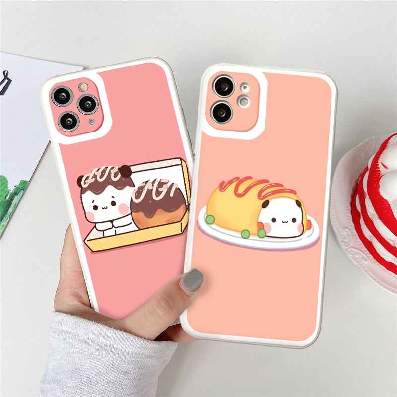 ỐP IPHONE BẢO VỆ CAM  vuông cạnh ốp lưng 12 pro max Bánh chú mèo  full case 6 đến 13promax tr1122