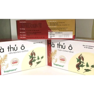 Hà Thủ Ô Traphaco Hộp 5 vĩ × 20 viên nén bao đường