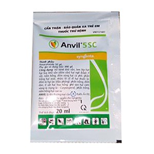 Chế phẩm Anvil 5SC gói 20ml chuyên trừ bệnh nấm phấn trắng, đốm đen, rỉ sắt trên cây trồng