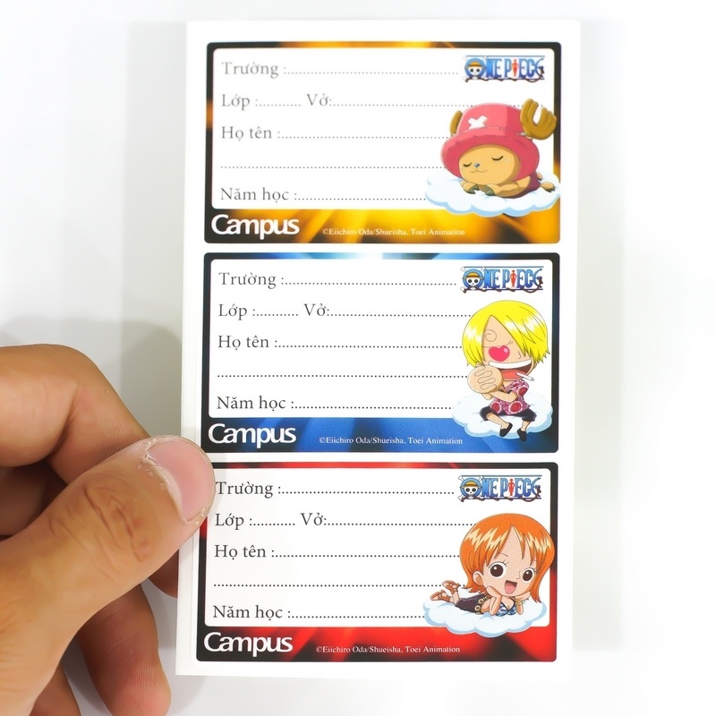 Nhãn Vở Campus Onepiece NT-OPE18 (18 nhãn) (Mẫu Sản Phẩm Giao Ngẫu Nhiên)