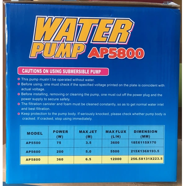 Máy bơm lọc nước Lifetech Ap-5200, 5300, 5400, 5600, 5800 cho hồ cá