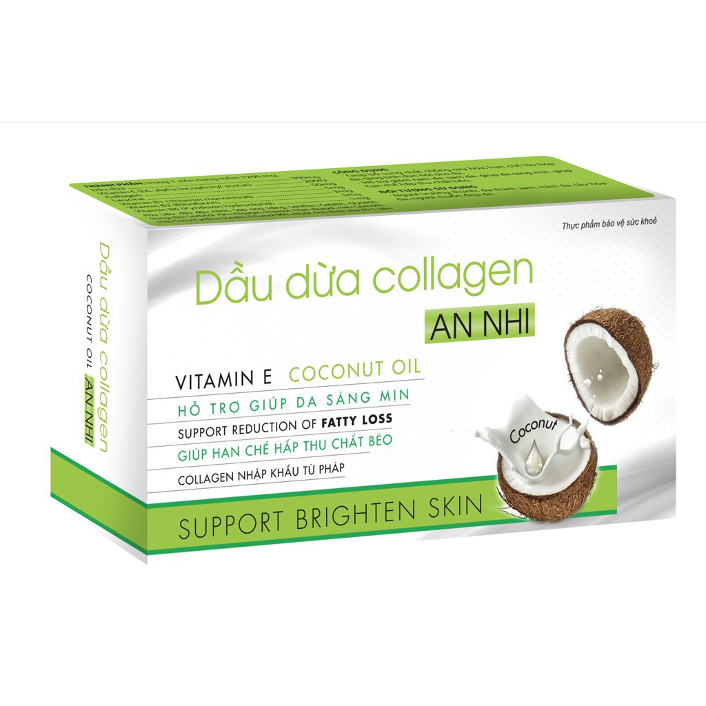 Dầu dừa Collagen - hỗ trợ đẹp da, hạn chế hấp thu chất béo | BigBuy360 - bigbuy360.vn