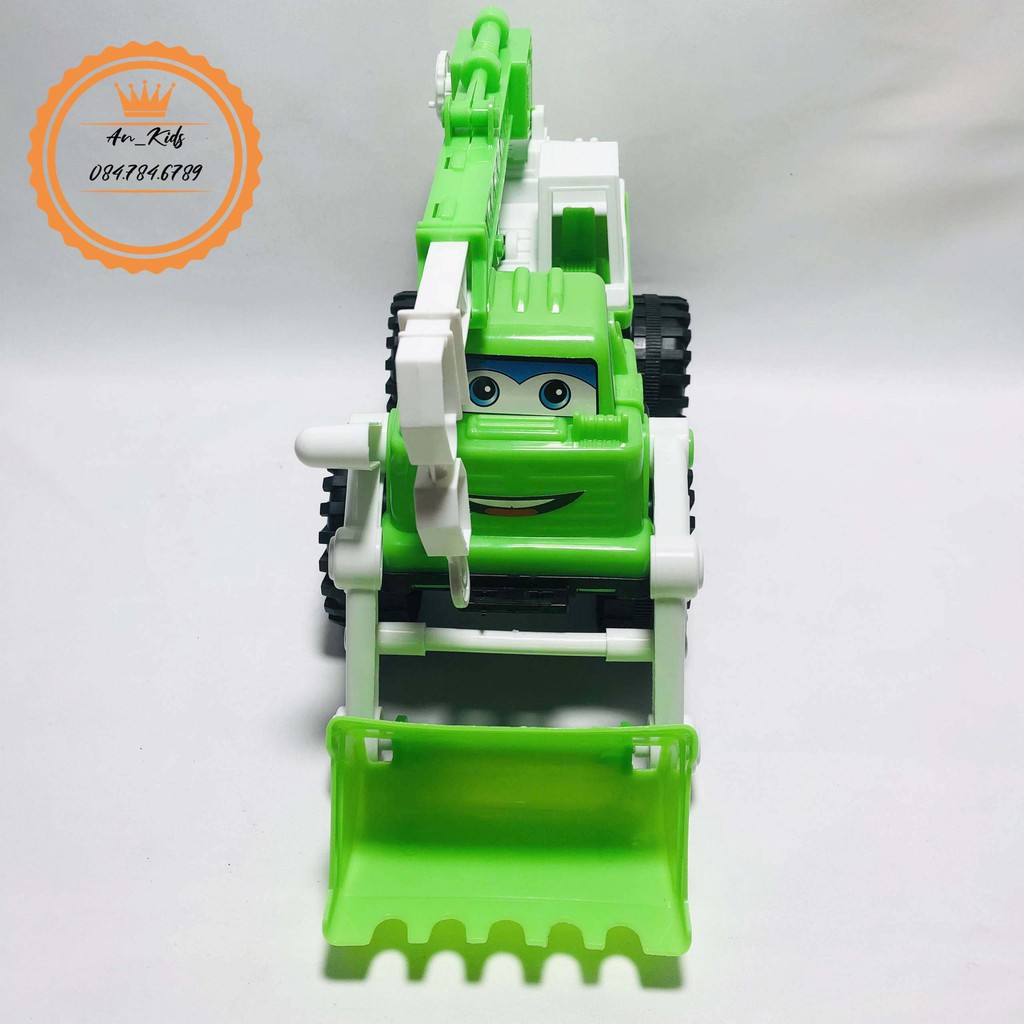 Xe cẩu đồ chơi ,Xe Cẩu PoLi Kết Hợp Chức Năng cẩu múc - Đồ Chơi Cho Bé An Kids