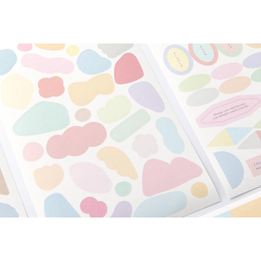 Set 10 Sticker ARTBOX Hàn Quốc Khung Chữ Tiếng Anh Vinatage