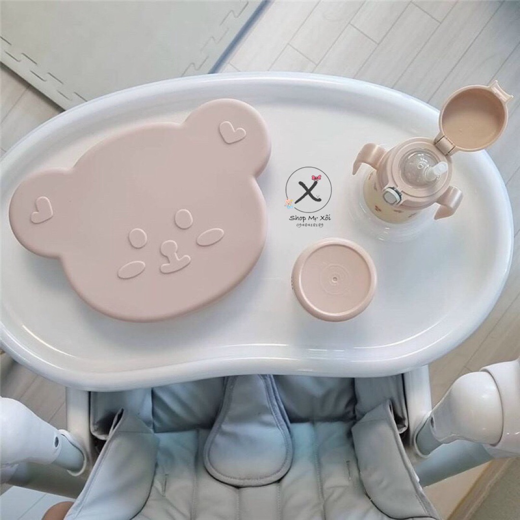 [ Chính hãng ] Khay ăn dặm gấu kèm nắp silicon siêu xịn Bar Rot