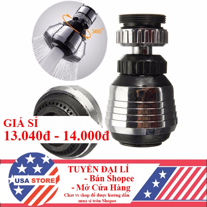 Đầu Vòi Nước Tại Bồn Rửa Bát T6/Inox V9 Điều Hướng 360 Độ - 2 Chế Độ Nước