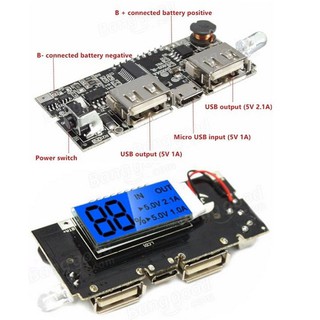 Mạch sạc dự phòng 2A có hiển thị LCD