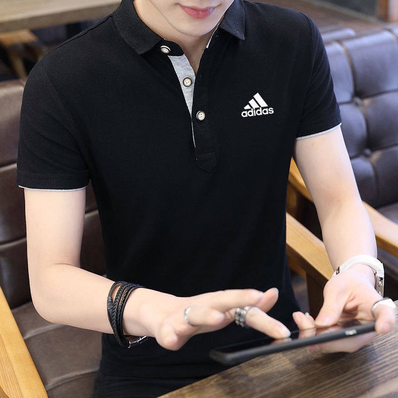 Áo thun nam tay ngắn ve áo cotton tinh khiết Áo sơ mi POLO mùa hè kiểu mới thoáng khí thấm mồ hôi | BigBuy360 - bigbuy360.vn