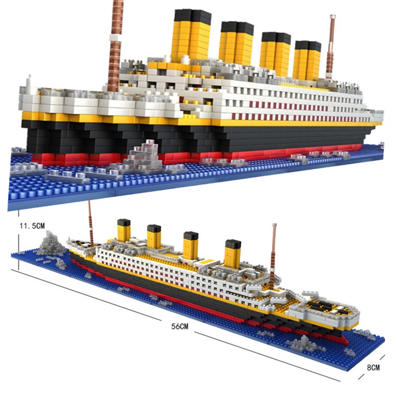 Bộ Đồ Chơi Xếp Hình Mô Hình Tàu Titanic Gồm 1860 Mảnh Ghép