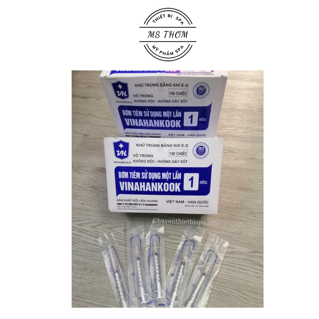 Kim tiêm vinahankook 1cc/ml (Hộp 100 cây) hàng Việt Nam