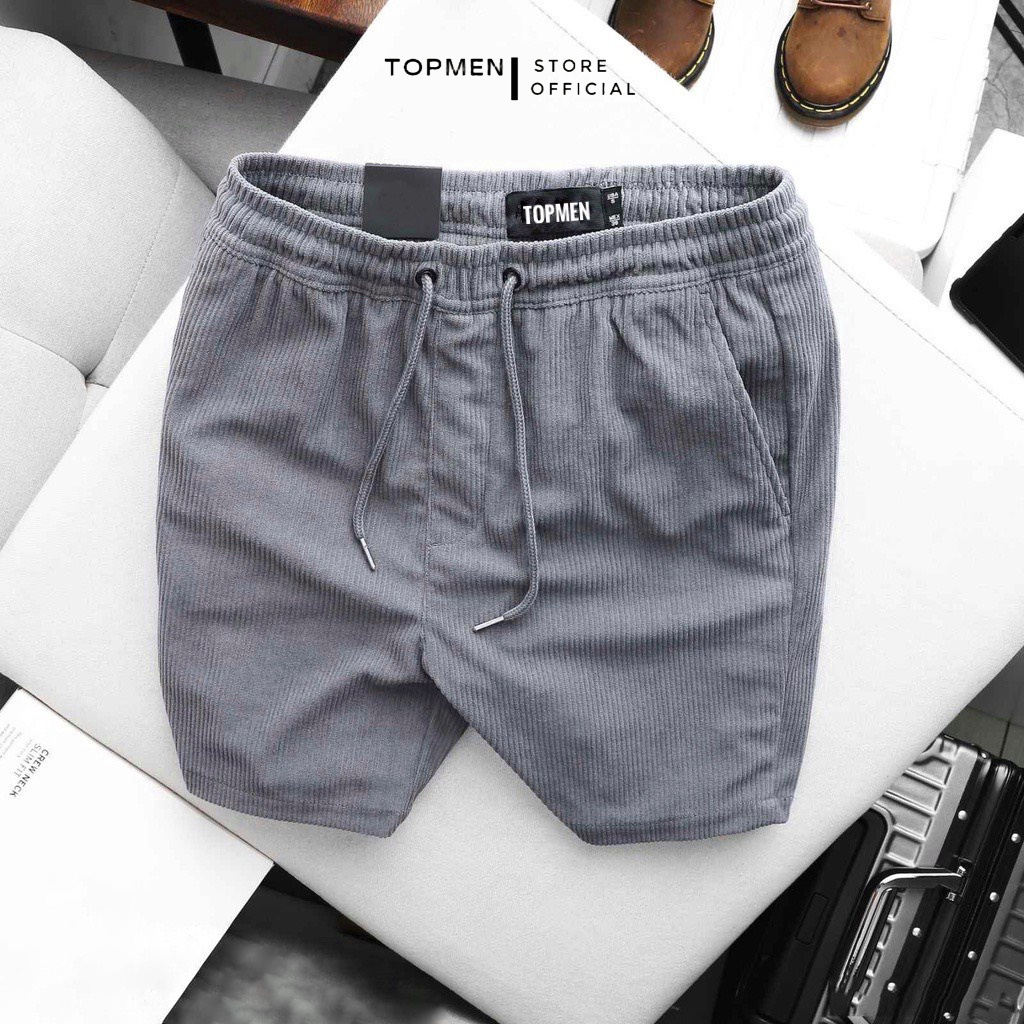Quần short nhung tăm TOPMEN nhiều màu phong cách trẻ trung cá tính