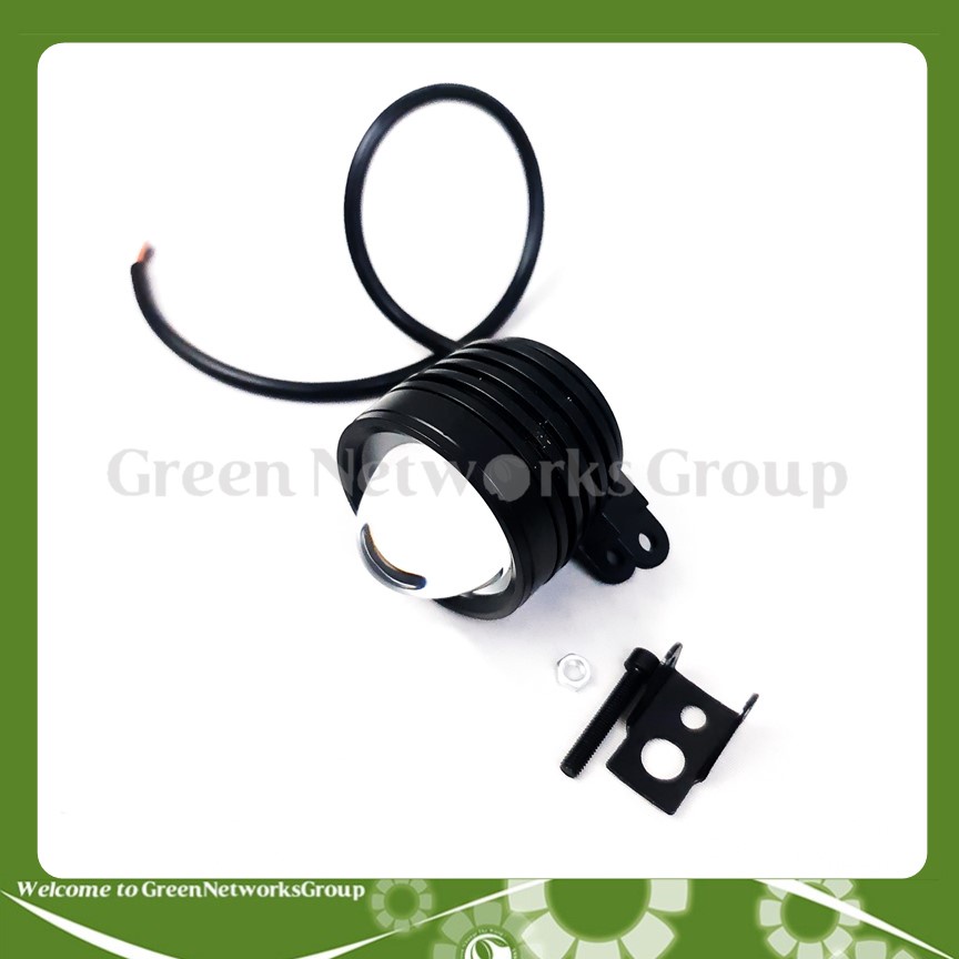 Đèn trợ sáng xe máy L1 cầu lồi ngắn Cos Trắng Pha Vàng Greennetworks