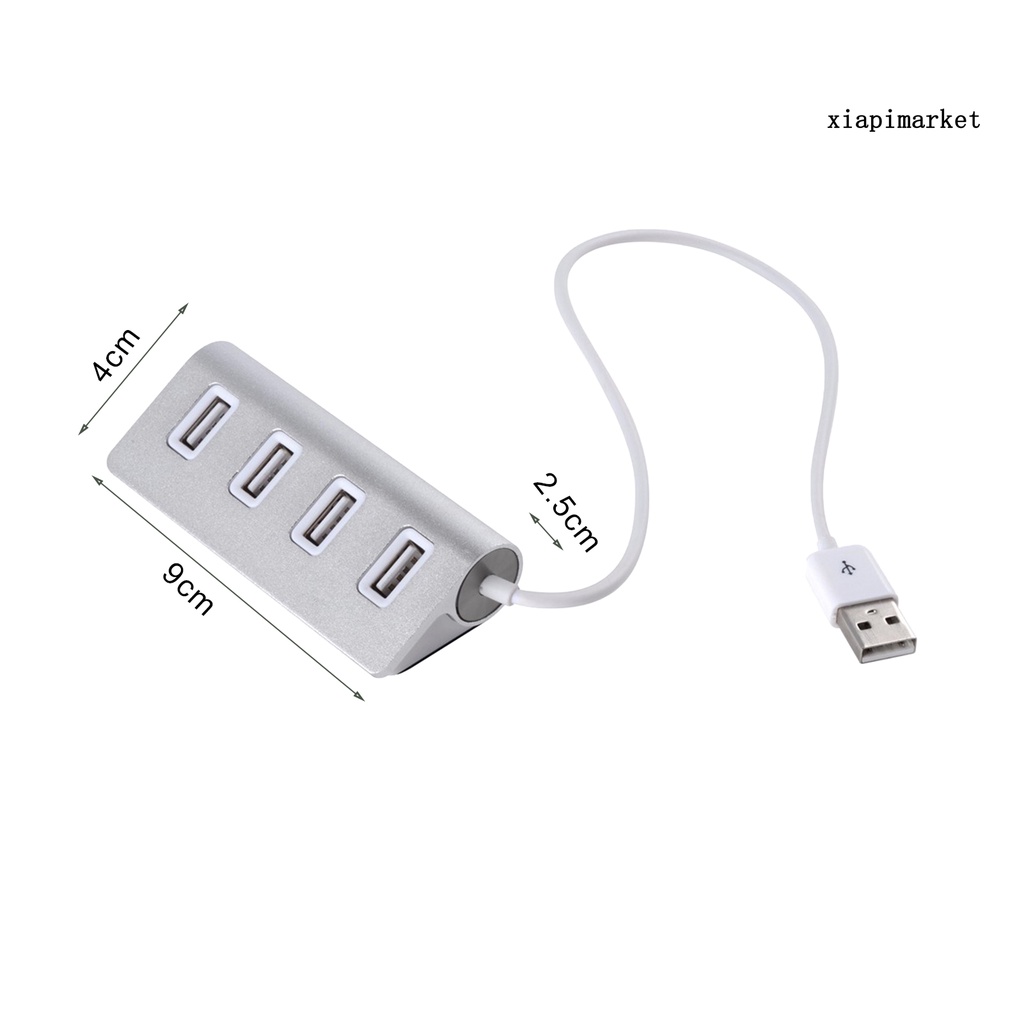 LOP_USB2.0 Wire Hub Multifunctional Widely Compatible Aluminium Alloy USB Wire Hub for Computer